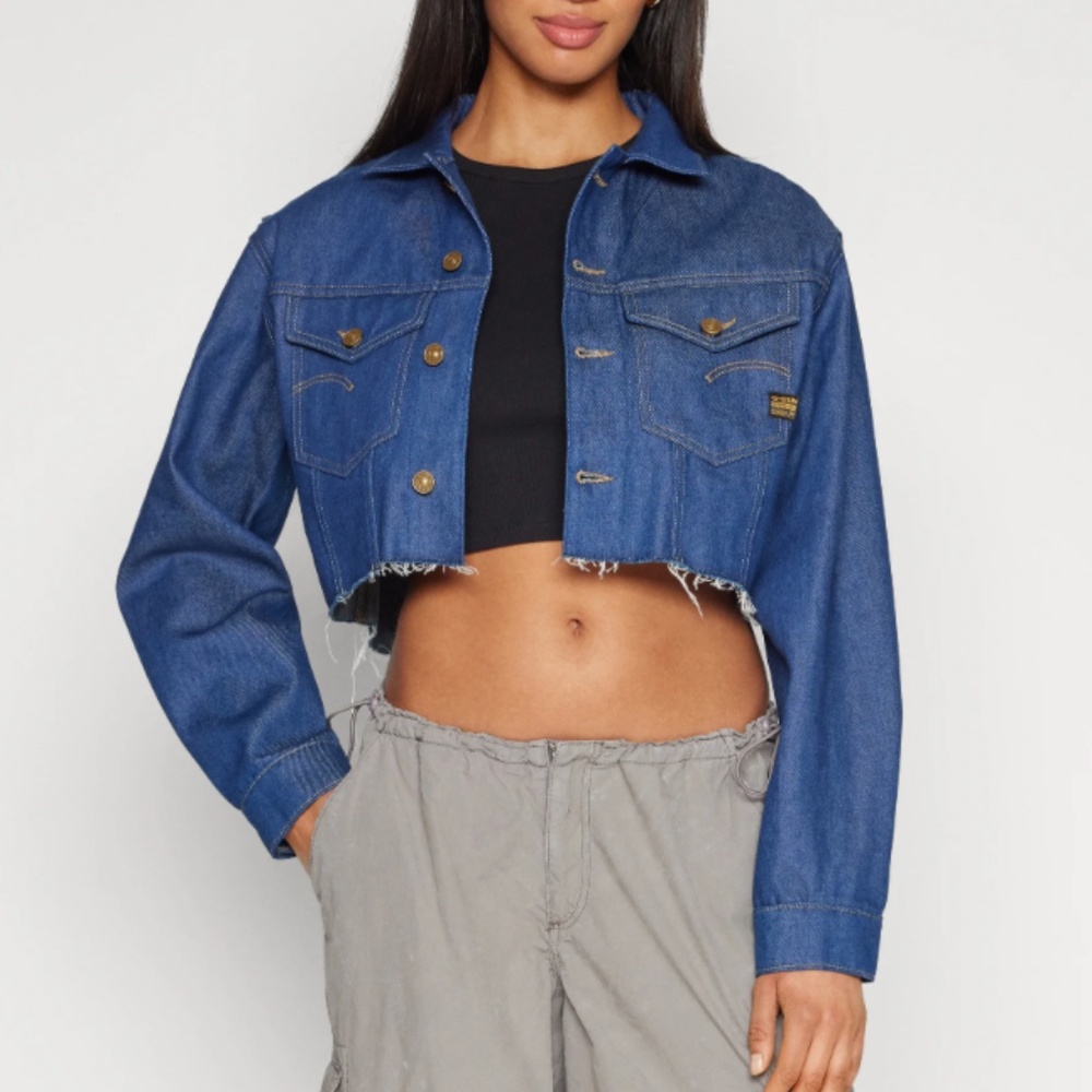 G-Star Relaxed Cropped Cutoff Jacket Small - Picture 4 of 9